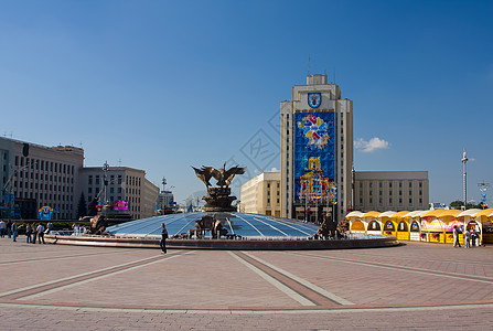 白俄罗斯首都明斯克建筑学建筑国家地标建筑物阳光城市历史艺术古董图片