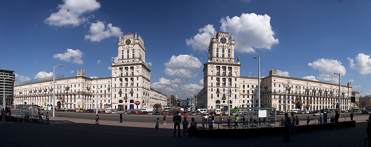 白俄罗斯首都明斯克古董文化地标国家城市天空建筑学场景历史房子图片