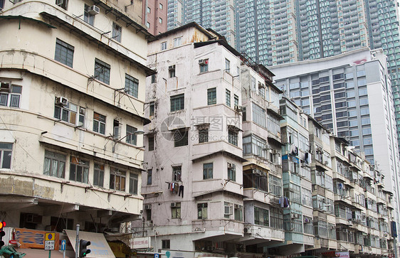 香港的旧公寓楼图片