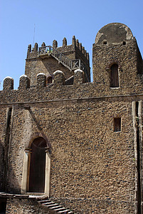 埃塞俄比亚的城堡纪念碑建筑学锯齿状垛口堡垒据点废墟图片