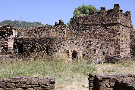 埃塞俄比亚的废墟堡垒锯齿状据点建筑学垛口公园纪念碑历史性图片