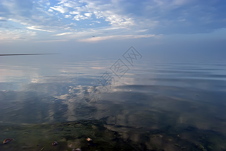 海洋日落背景图像天空反射太阳图片