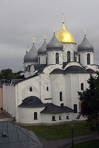 俄罗斯大诺夫哥罗德克里姆林宫圣索菲亚教堂背景图片
