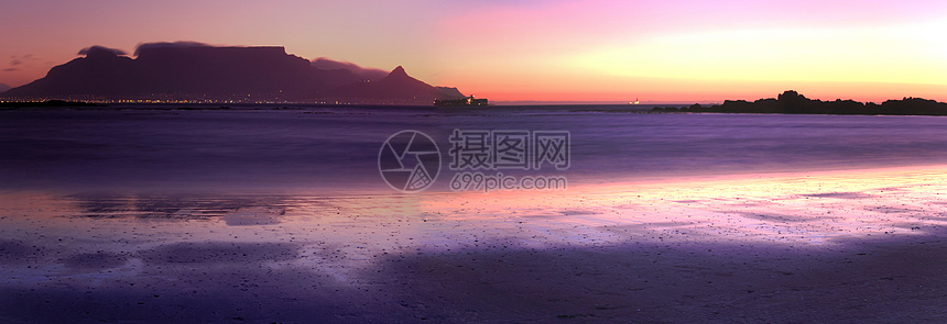 南非海滩的表观南非海滩日落山脉天空海洋日出奇观风景桌景快乐灯光城市图片
