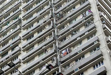 香港公寓废墟历史性办公室阳台全景衣服商业建筑学街道城市图片