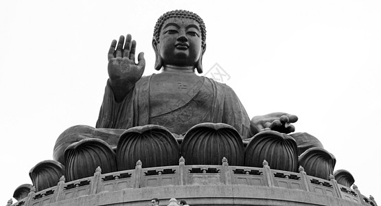 莲花岛香港的大佛佛佛教徒地标祷告高原唤醒青铜宗教棕褐色吸引力游客背景