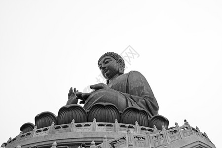 香港的大佛佛青铜祷告信仰高原雕像旅行冥想旅游棕褐色吸引力图片