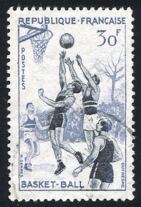篮球运动员明信片男人运动篮子男性地面邮件海豹历史性信封图片