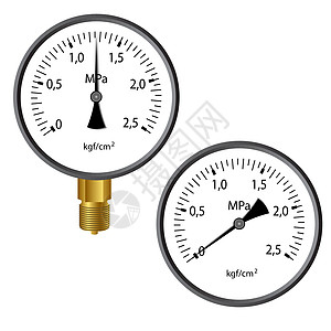 气压计工程白色压力计测量圆圈工业气体阀门仪表甲烷图片