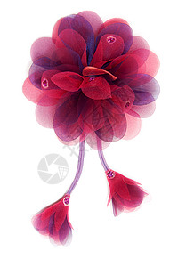 红织物玫瑰花白色刺绣宏观风格手工材料数字热情红色纺织品背景图片