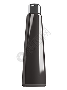 香波堡黑瓶香波塑料奶油淋浴头发产品黑色管子洗剂化妆品灰色背景