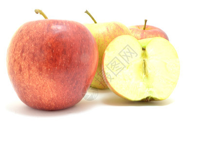 苹果对白红色黄色食物饮食阴影图片