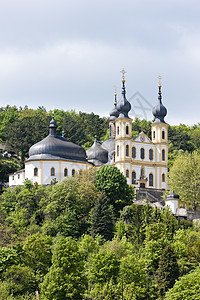 维尔茨堡德国巴伐利亚建筑学风格历史历史性建筑外观教会世界旅行地标背景