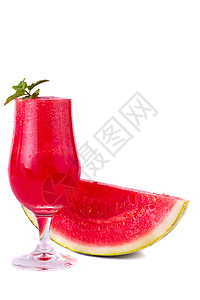 西瓜汁薄荷红色水果异国果汁饮料茶点西瓜情调营养图片