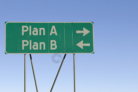 计划 a 或计划 b 路标背景图片