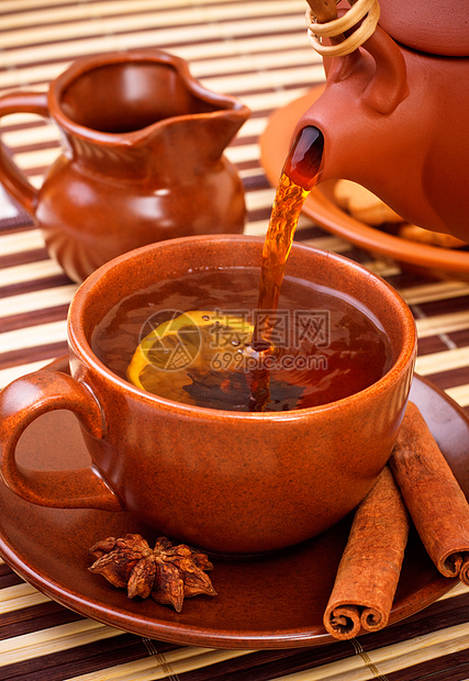倒茶味道茶壶陶瓷照片季节茶碗制品香气芳香柠檬图片