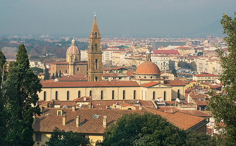 佛罗伦萨之景房屋钟楼历史旅游文化城市历史性阳光景观教会图片