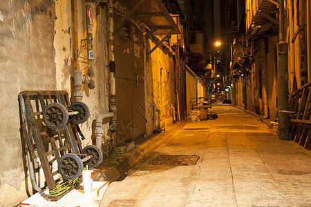 香港老巷夜里图片