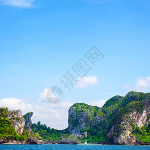 安达曼海群岛阳光海洋支撑热带山峰旅行异国悬崖镜子情调图片