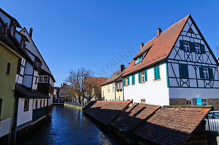 德国福赫海姆观光游客都市水路城市景观结构旅游旅行建筑图片
