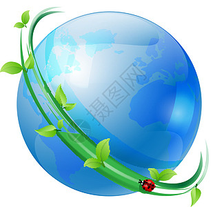 生态地球植物环境瓢虫世界叶子全球行星绿色图片