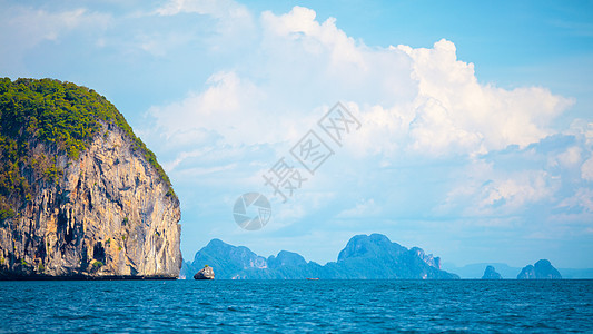 安达曼海群岛岩石天空旅游海岸山峰蓝色旅行情调海景反射图片