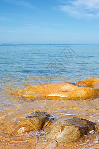 海中的石石海景风景射线石头天空季节蓝色地平线太阳墙纸图片