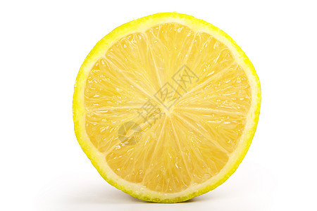 白色背景孤立的新鲜柠檬切片热带美食果汁食物水果香橼饮食图片