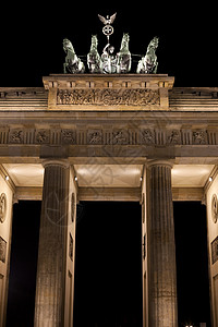 白兰登堡夜门观光城市旅游纪念碑景点旅行地标历史城门雕像图片