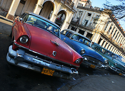 美国在哈瓦那的旧汽车图片