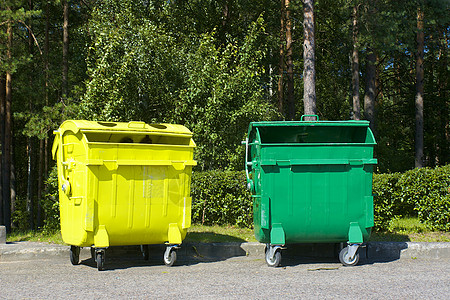 垃圾集装箱黄色家庭环境回收绿色加工组织运输生态图片