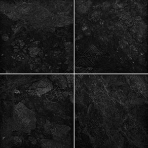 四种不同的黑色大理石纹理质高分石头花岗岩柜台灰色厨房帆布宏观墙纸岩石地面图片