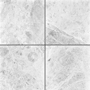 四种不同的白色大理石纹理背景图片