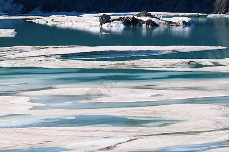 来自格里尼内尔冰川的冰川融化水池塘风景国家冰山环境生态荒野栖息地高山地形图片