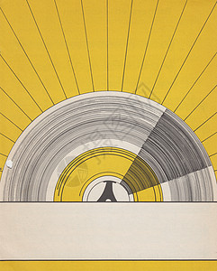 OLd 古代音乐海报设计颗粒状乡愁聚光灯效果丝带标志派对宣传册拉丝图片