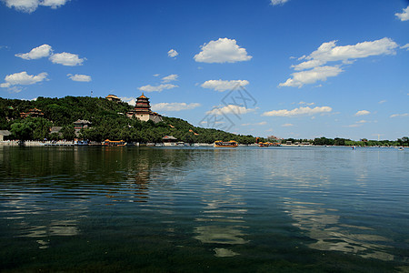 北京夏季宫公园古迹旅行历史背景图片