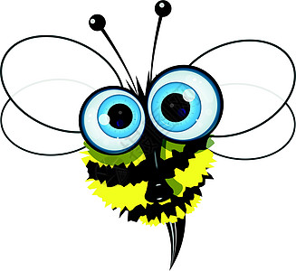 愤怒的蜜蜂条纹黑色插图昆虫翅膀乐趣吉祥物熊蜂卡通片传粉者图片
