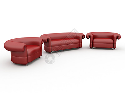 沙发和扶助椅皮革风格房子红色合金装饰装潢长椅闲暇椅子图片