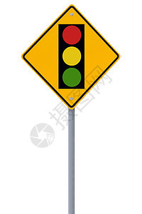 交通灯路标志绿色危险警告白色路标钻石红色安全红绿灯黄色图片
