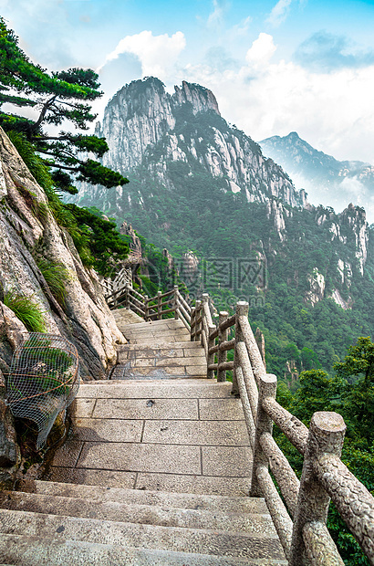 黄山山区之路图片