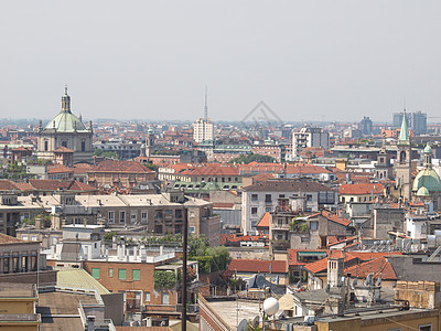 意大利米兰大教堂地标全景城市景观纪念碑天际联盟建筑学中心图片