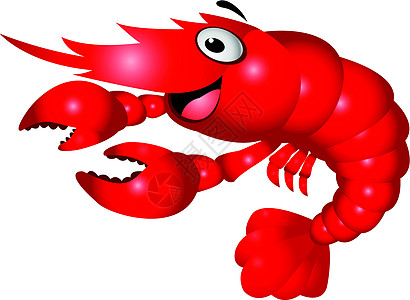 虾漫画珊瑚宠物热带爱好龙虾生物异国动画片螃蟹插图图片