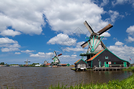 荷兰城市的风车高清图片