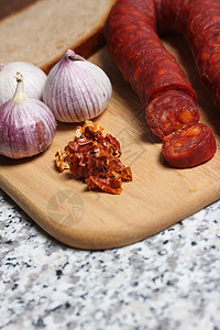 charizo chorizo辣椒餐厅自助餐烹饪食物红色美食熏制香肠猪肉图片