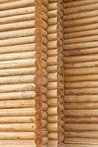圆楼的角角农家乡村小屋棕色木屋硬木角落建筑材料壁板图片