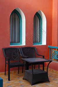 阿拉伯语建筑红陶海岸支撑人行道小路院子庭院花园楼梯陶瓷图片