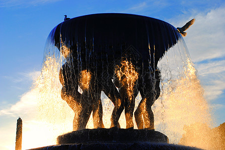 维热兰公园喷泉背景图片