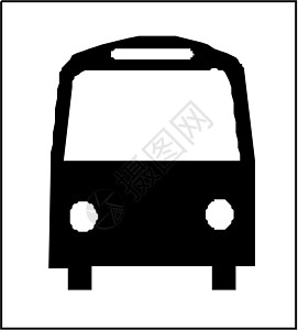 黑色轮廓在一辆公共汽车上乘客发动机教练机器插图交通车辆白色驾驶旅游图片
