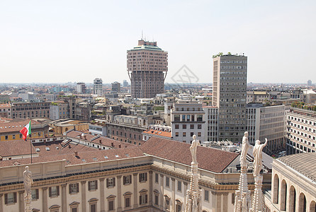 意大利米兰建筑天际城市大教堂中心全景建筑学景观联盟纪念碑图片