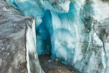 冰川冰洞峡谷鸿沟场景高度季节冻结蓝色冰山高山远足图片
